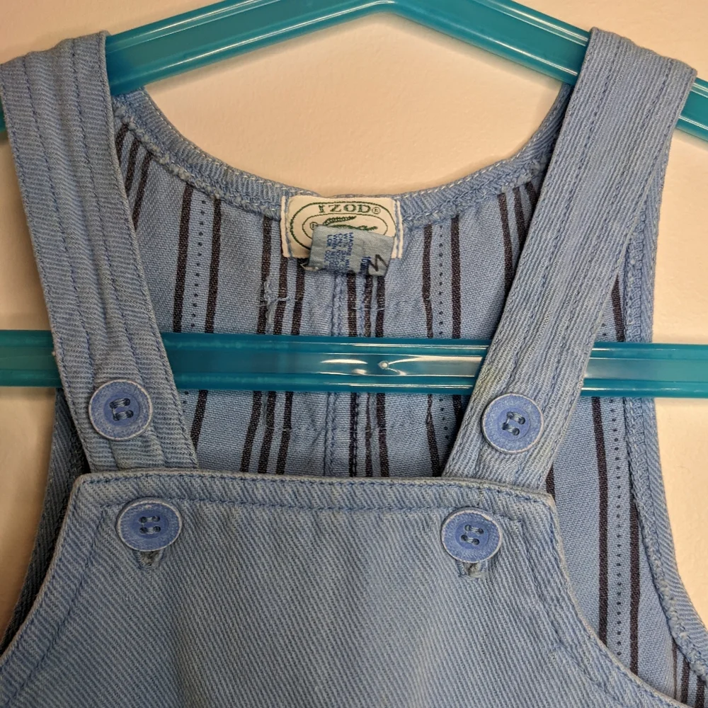 Vintage Izod x Lacoste Blue One-piece Romper Overalls 12 months